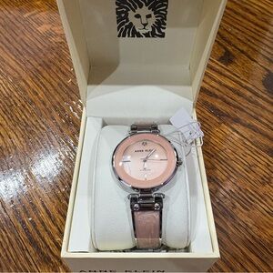 Anne Klein Rose Pink and Silver Womens Watch